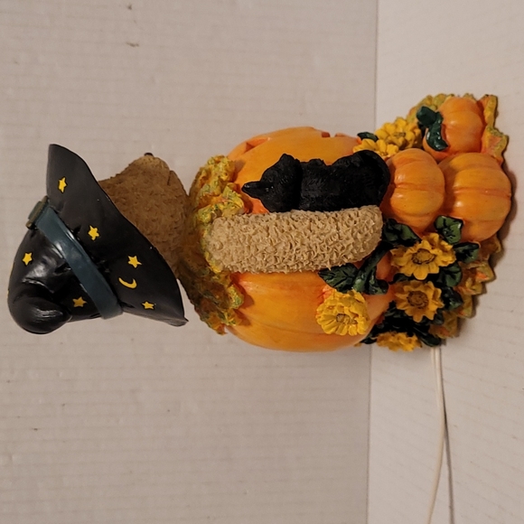 Adorable Lighted Teddy Bear with Pumpkins - Picture 9 of 16